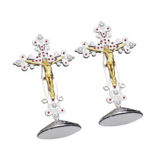 Catholic Crucifix with Base Metal Standing Crosses for-Gold