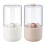 360 Degree Rotating Multi Compartment Makeup-Milk apricot white 2