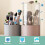 360 Degree Rotating Multi Compartment Makeup-Milk apricot white 5