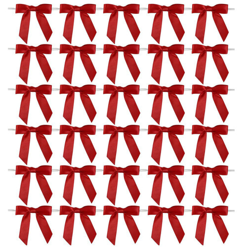 50Pcs Creative Ribbon Creative Distinguish Wine Glass-Bigred