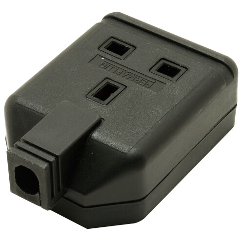 Masterplug ELS13B-01 Heavy Duty Single Socket Trailing Socket, without Plug and Cable, 13 Amp, Black