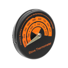 temperature gauge for gas, pellet, wood stoves, iron flow meter
