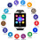Full Touch Screen Android Smartwatch With SIM Card Slot Pedometer Camera FitnessTracker Silver Black 3
