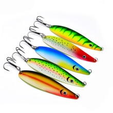 Fishing Lures for Saltwater 5 Pcs 11.5cm 18.5g Metal Luya Trout Lures For Bass Walleye Pike Freshwater Spoon
