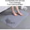 Bath Mat with Dolphin Pattern, Thick Massage Brush Surface, Machine Washable Gray 5