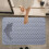 Bath Mat with Dolphin Pattern, Thick Massage Brush Surface, Machine Washable Gray 2