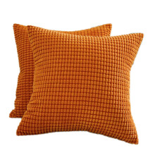 Invisible Zipper Pillow Case, Corduroy Fabric Multi-Color Design Decorative Pillow Cover for Living Room, Bedroom, Car, Office, Dessert Shop (Set Of 2