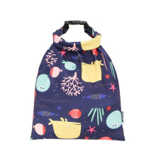 PET Food Bag Large Capacity Sturdy Outdoor Portable Travel Storage Bag For Cat And Dog Dark Blue