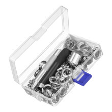 1hole eyelet punching tool, split inner diameter, durable eyelets for tarps, tents, and clothing, precise placement with robust accessories.