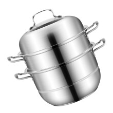 1 Set Steamer Stainless Steel Lid Soup Pots Steam Pan Stock Pot Induction Pot Steam Pot for Soups Steamer Stock Pot Steamer Stainless Steel Silver