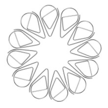 Dekoracyjne spinacze do papieru, unikatowy design w kształcie kropli, kreatywne metalowe spinacze do papieru do artykułów biurowych, do