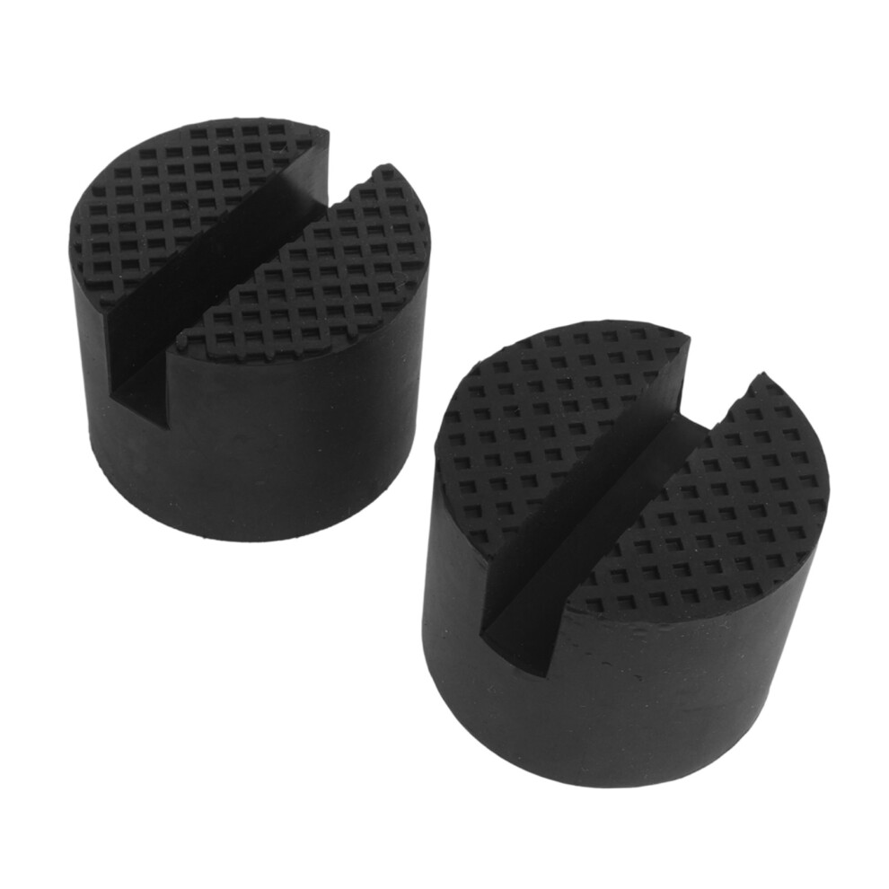 2 Pcs Universal Jack Rubber Pad, Slotted Trolley Jacking Rubber Blocks, Universal Floor Jack Pad Adapter Car Repair Accessories 4 Trolley Jack(5 * 4 Black 9139052752863