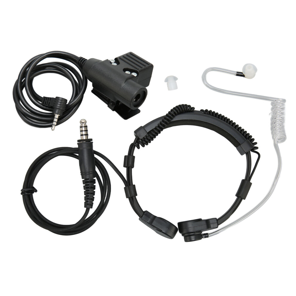 Tactical Throat Mic With Acoustic Tube: Bone Conduction Technology For Clear Communication,Tactical Throat Microphone With Transparent Silicone 9420858142386