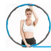 (As show, One size) Blue 1kg adjustable soft weighted fitness ring for children and adults