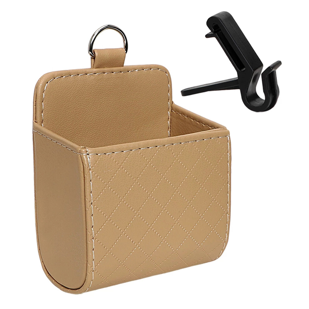 Vehicle Interior Air Vent Storage Pouch Microfiber Pu Leather Multifunctional Design Tidy Bag For Cell Phone Keys Sunglasses Holder In Car 9139052766921