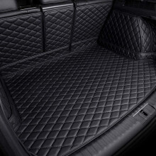 Full Coverage Car Rear Boot LeatherMat For Volvo XC90 20152025 7 Seats Waterproof NonSlip Foldable Cargo Tray ABlack