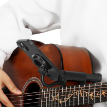 Gléas Inchoigeartaithe4Guitar, Sealbhóir Fóin Ghiotáir Maighnéadaigh le Rothlú 360 & Feistiú Uilíoch Giotáir, Lámh