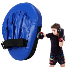Adjustable Boxing Target Foam Padding Pad With Thick Curved Focus Gloves Muay Thai Training Equipment Blue