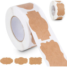 Adesivos Kraft Marrom DIY Creation, Etiquetas Atóxicas em Branco para Embrulho de Presentes, Artesanato e Mais, 150 Unidades de Papel Kraft de Alta