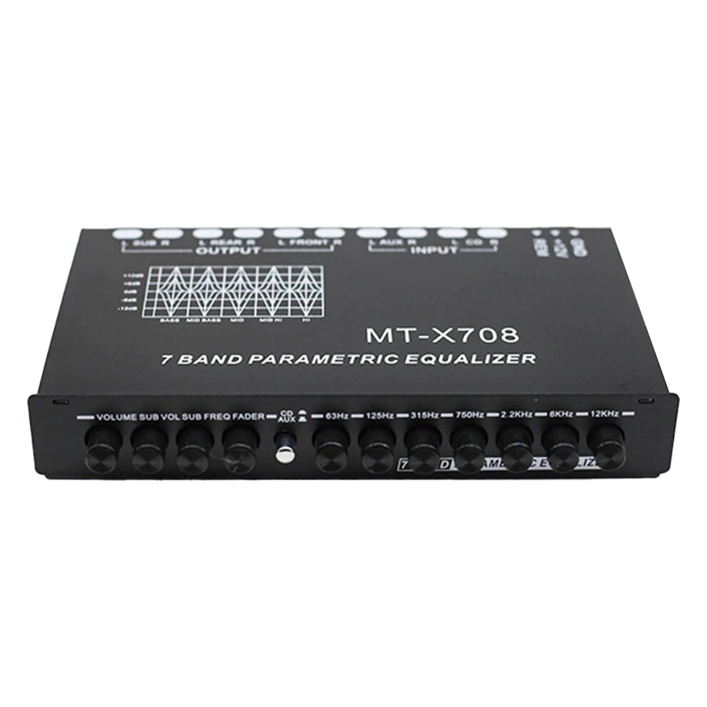 Parametric Equalizer 4 High Performance Car Audio Systems, Car Audio Equalizer W/ Adjustable Subwoofer Level & 6 Channel Rca Output 9139052755949