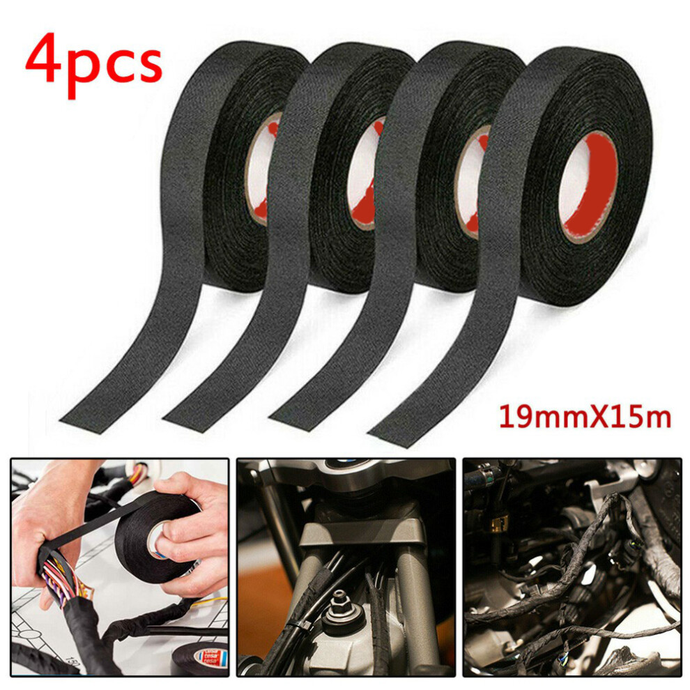 Automotive Cloth Tape, Flame Retardant Wire Loom Tape, Adhesive Fabric Tape For Wrapping And Protecting Automotive Electrical Wires (19Mm X 15M) 9139052766402