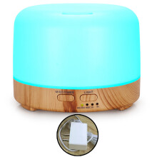 300ML Air Humidifier Wood Grain Essential Oil Diffuser with-US