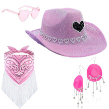 Stylish Party Hat Set Including Heart Accent for Standing-Pink