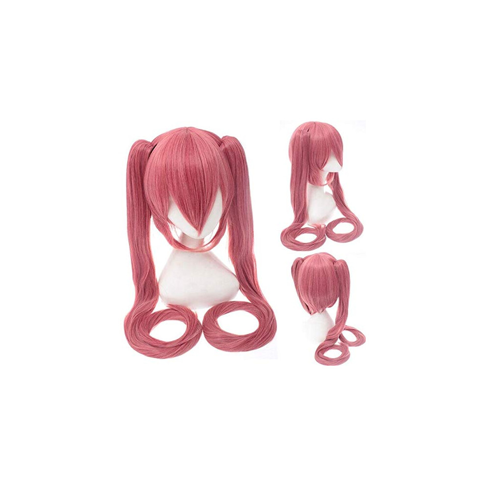 Wig Cosplay Ponytails Style MultiColor Blue Green Black Pink Silver 7Inch Length