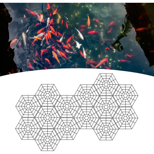 Pond Net 20pcs Floating Fish Pond Protector with Easy Clip Installation and Heron Deterrence 2