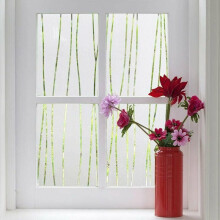 Película adhesiva estática con aspecto esmerilado para ventanas, que protege contra los rayos UV dañinos, ideal para puertas corredizas de cocina