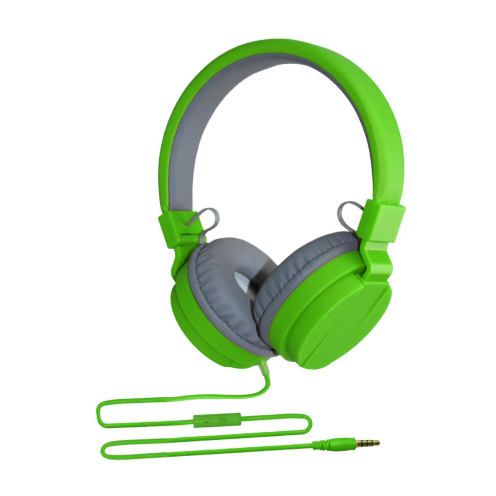 Wired Headset Overear Headphones For Gaming And Music, 3.5Mm Audio Jack, Office Lightweight Professional, Green 9365049470728