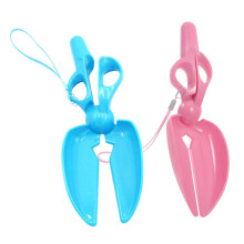 2pcs Dog Poop Scooper with Scissor Grip, Lightweight Pet Waste Scoop for Dogs and Cats, Pink Blue