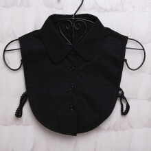 Chiffon Women Fake Collar Blouse Black Vintage Detachable Beaded Collars Costume Decoration Accessories