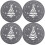 4St Kerst Placemats Antislip Met Feestelijk Patroon 2
