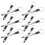 12Stk Pen Shape Schlüsselanhänger Mini Kugelschreiber Tools 11