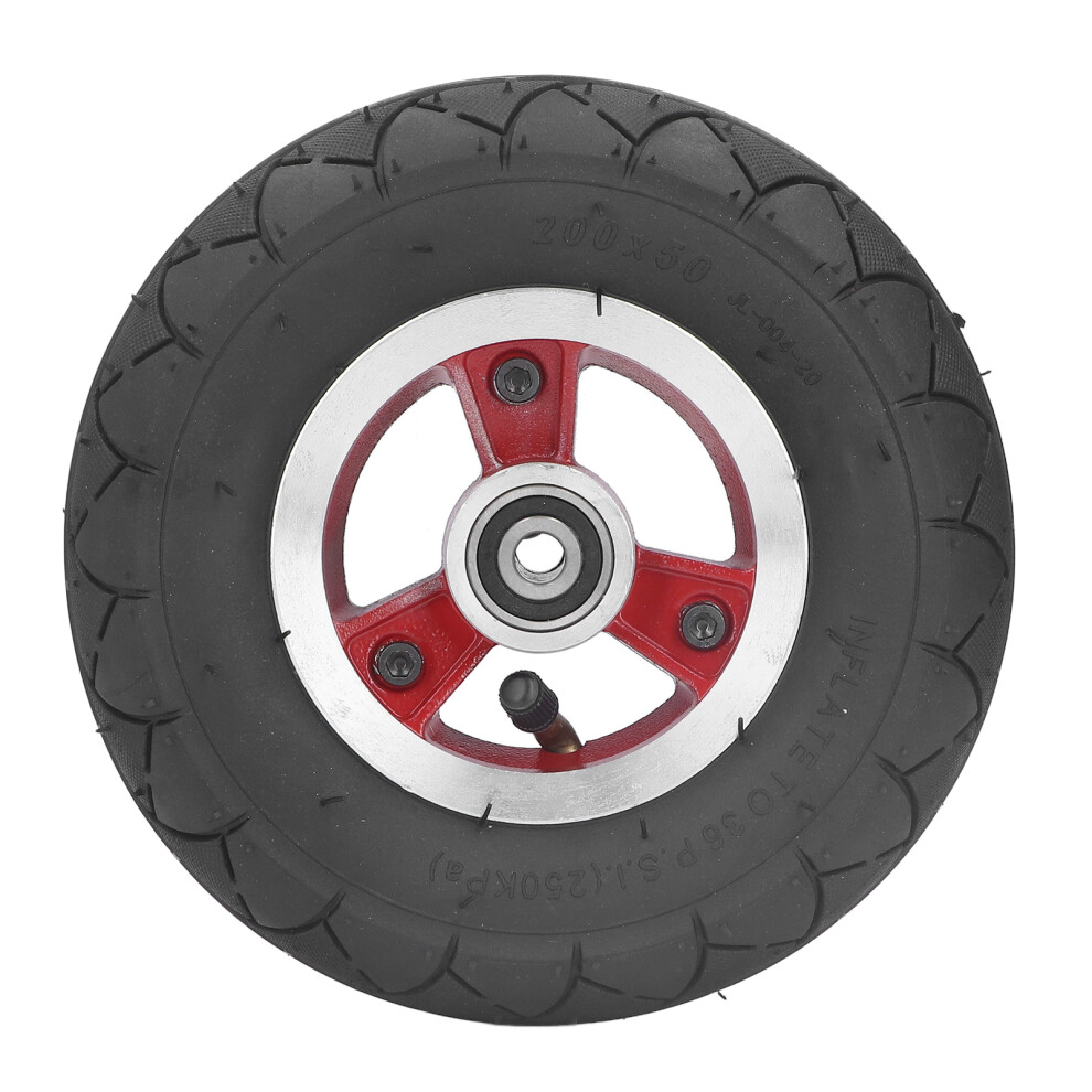 Rubber Solid Tires 4 Electric Scooter, 200X50mm Explosion Proof Nonskid Tire W/ Alloy Hub, Anti Slip Performance 4 Wet Surfaces, Long Service Life In 9139052834927
