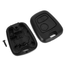 Coque de clé de remplacement pour Peugeot 206, télécommande d'entrée sans clé à 2 boutons, installation facile, plastique ABS