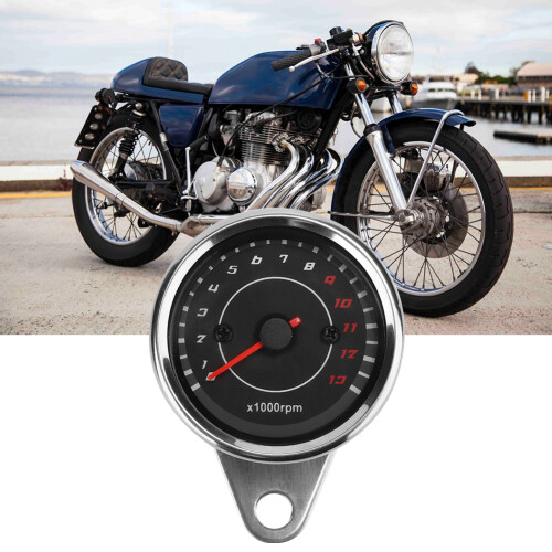 Δείκτης στροφόμετρου μοτοσικλέτας 12V, περίβλημα αλουμινίου γενικής χρήσης με 2