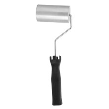 Rodillo de fibra de vidrio para reparación de duchas y bañeras, mango ergonómico de madera, cilindro de aleación de aluminio, rodillo de burbujas