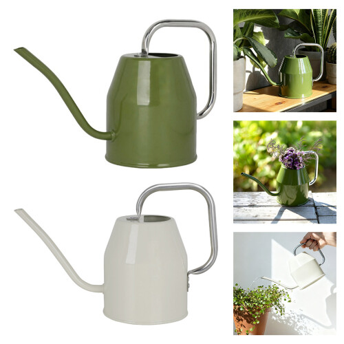 Comfort Handle Aluminum Watering Can Accurate Irrigation-White 2