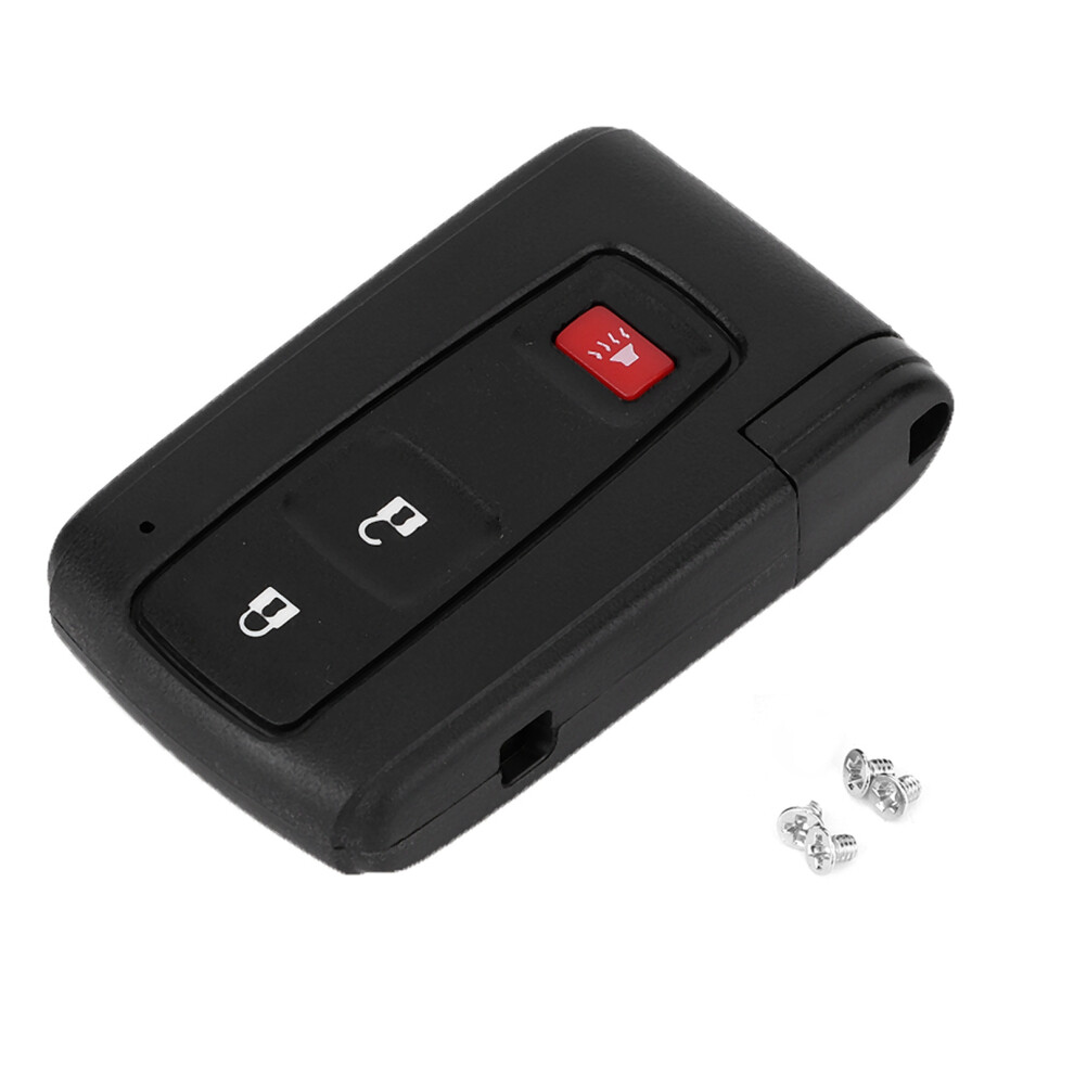 Keyless Smart Remote Key Case Key Fob Cover Case W/ Blank Key Replacement No Electronics Inside Fit 4 Toyota Prius 2004-2009 Uncut Key Blade 9139052835221