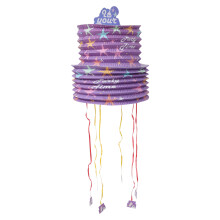 Pattern Paper Pull String Pinata for Kids Events