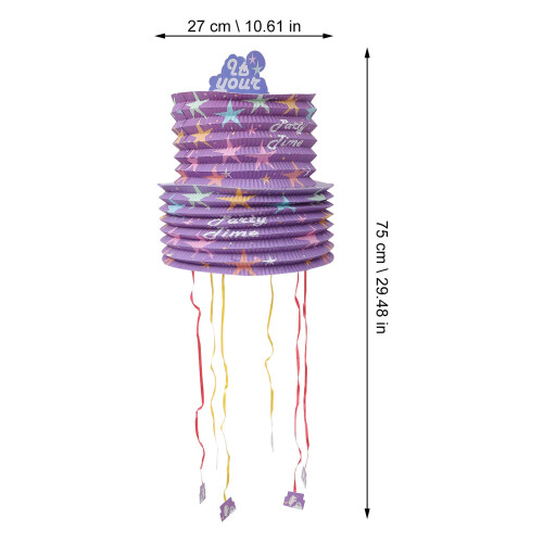 Pattern Paper Pull String Pinata for Kids Events 1