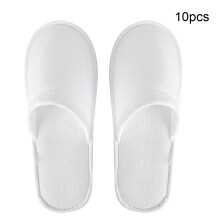 Papuci de spa unisex, antiderapanți, de unică folosință, din bumbac respirabil, din catifea coral, pentru călătorii și ospitalitate, ambalati
