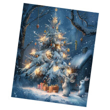 Kerstboom Kristal Schilderij Set Winter Kerst Kristal Kunst-6