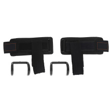Suporte de pegada para levantamento terra e encolhimento de ombros, ganchos para levantamento de peso com suporte de pulso acolchoado em neoprene