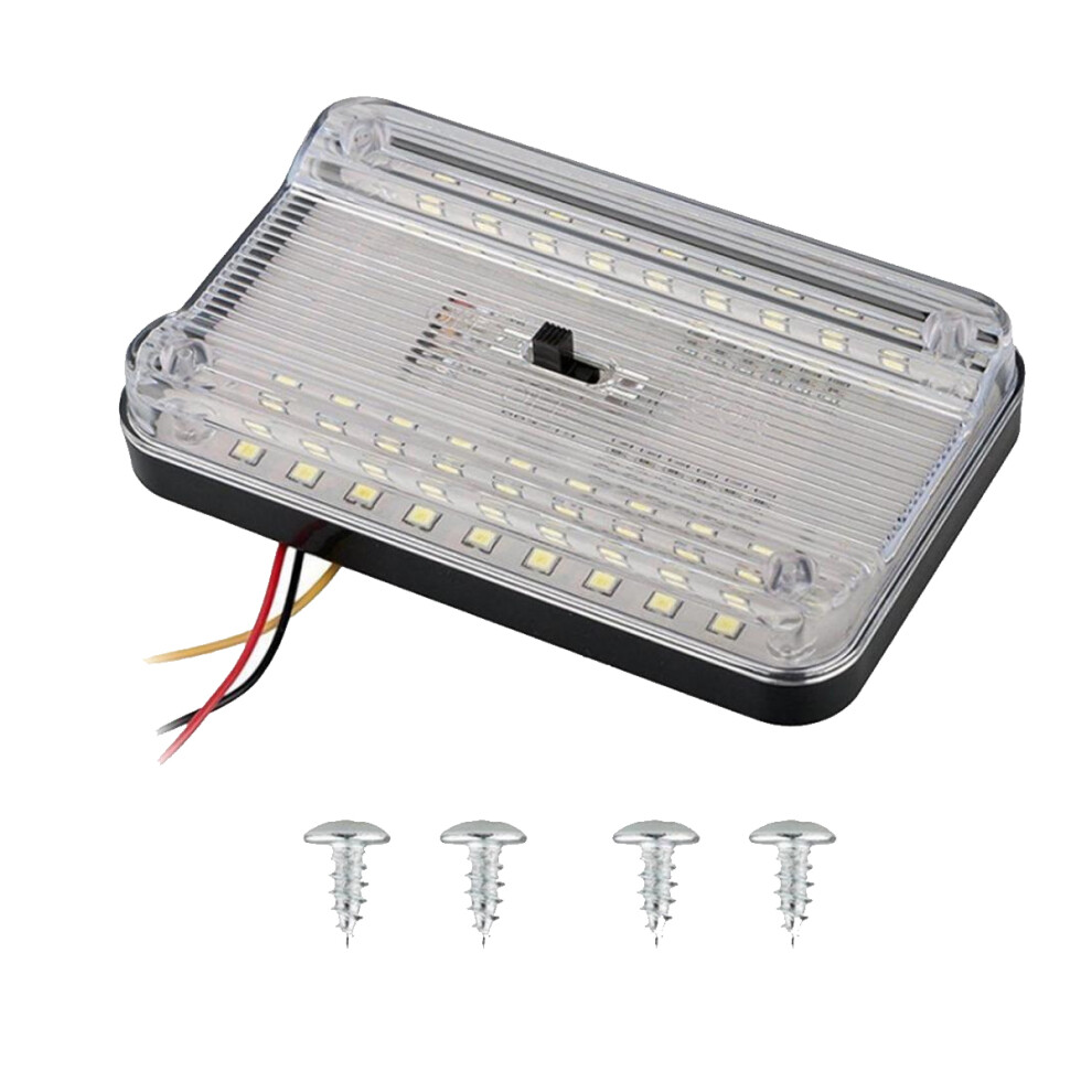 Rv Door Lamp W/ Switch, 36 Leds Car Dome Replacement Interior Auto Lighting Slim Ceiling Lights Low Voltage Long Lifespan Energy Saving White/Light 9139052758414
