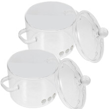 2 glaskochtopf aus borosilikatglas, eintopf- und nudeltopf
