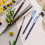 12Stk Stift Set Blau Für Schreibwaren 7