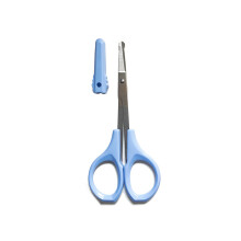 Premium 4 Inch Nose Hair Safety Scissors with Rounded Tip Blades for Kids Nails, Facial Hair, Eyebrows
